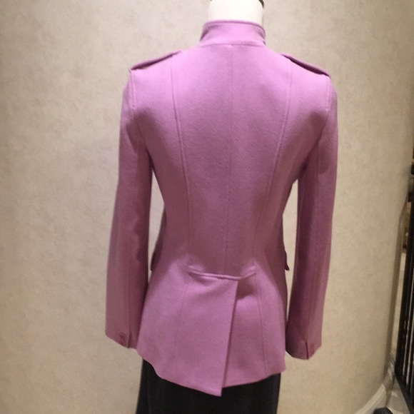 Theory NWOT Camelia Pink Wool Pea Coat.  6 - Picture 3 of 10